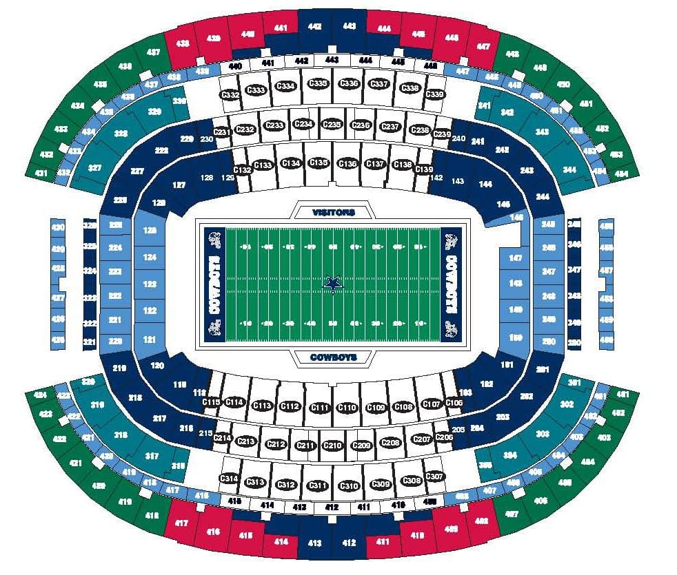 Cowboys stadion xəritə