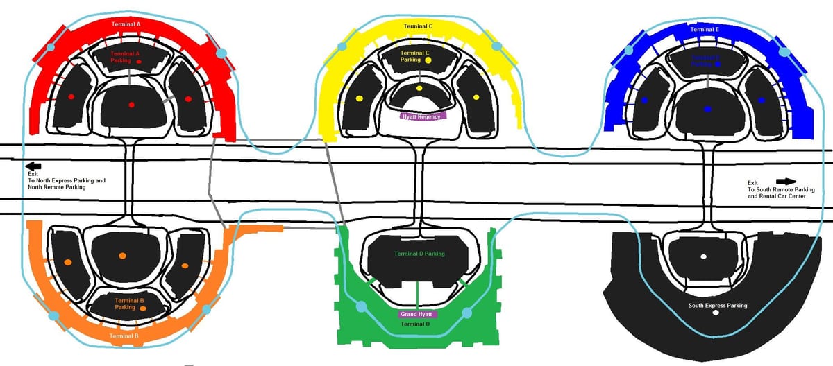 Bu dfw hava limanı, terminal kart