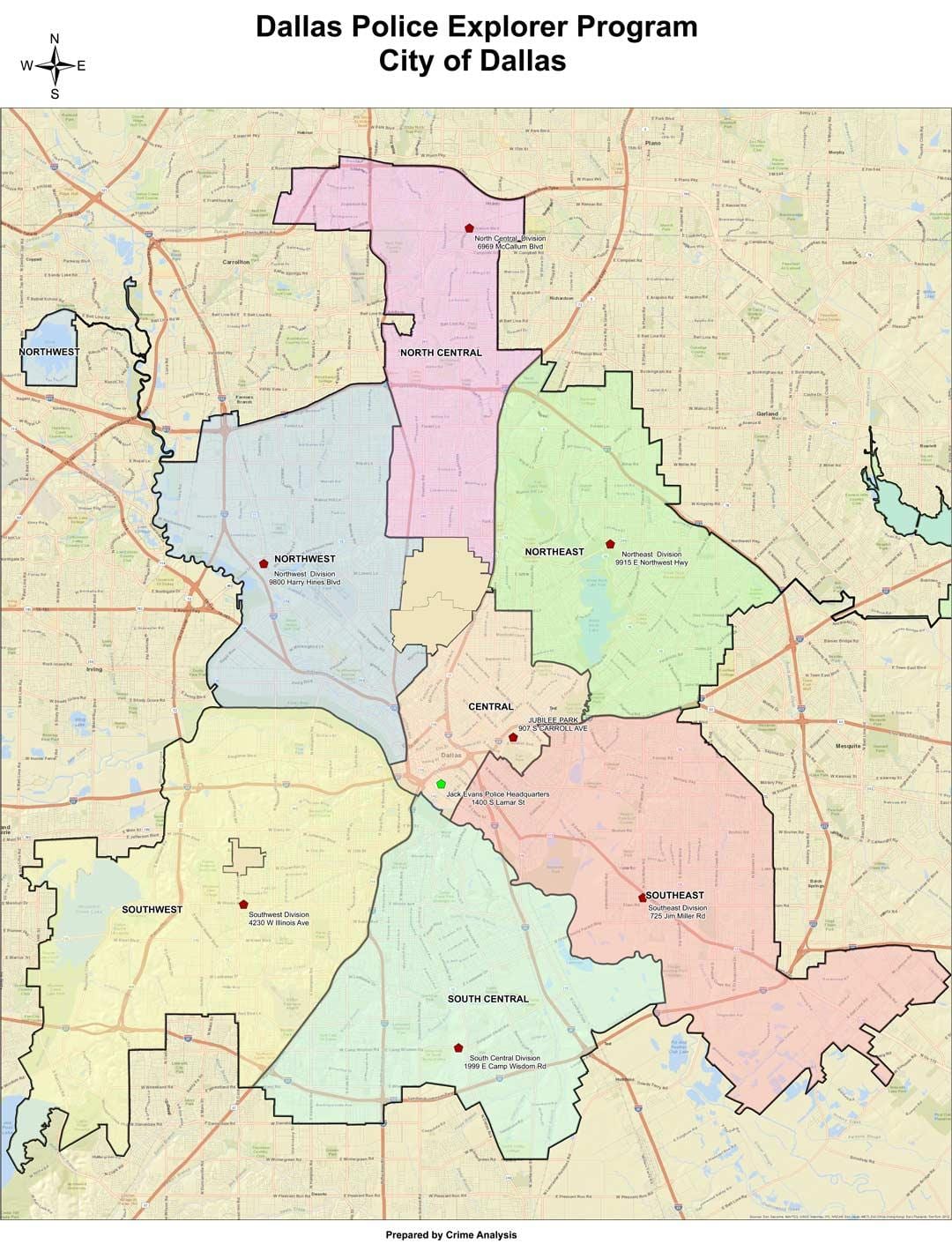 Sahəsi xəritə Dallas