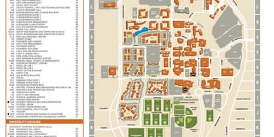 Texas universiteti Dallas xəritə