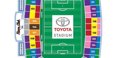 Kart Тойота stadionu Dallas