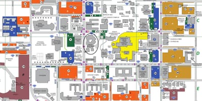 Universitet Şimali Texas xəritə Dallas